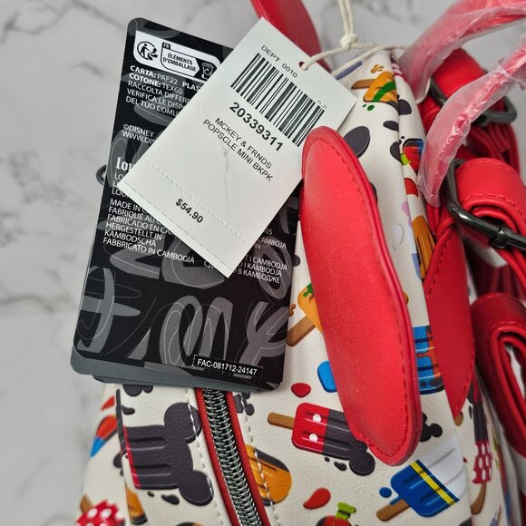 NWT Loungefly Disney Mickey Mouse & Friends Popsicle Mini Backpack - Picture 3 of 6